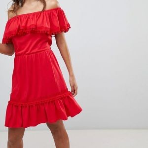 red ASOS dress size 14